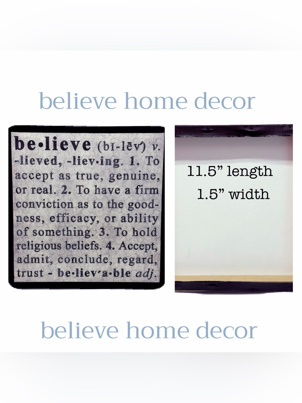NWT BELIEVE HOME ACCENT FALL DECOR GRAY & BLACK ACTUAL PHOTOS TAKEN & USED